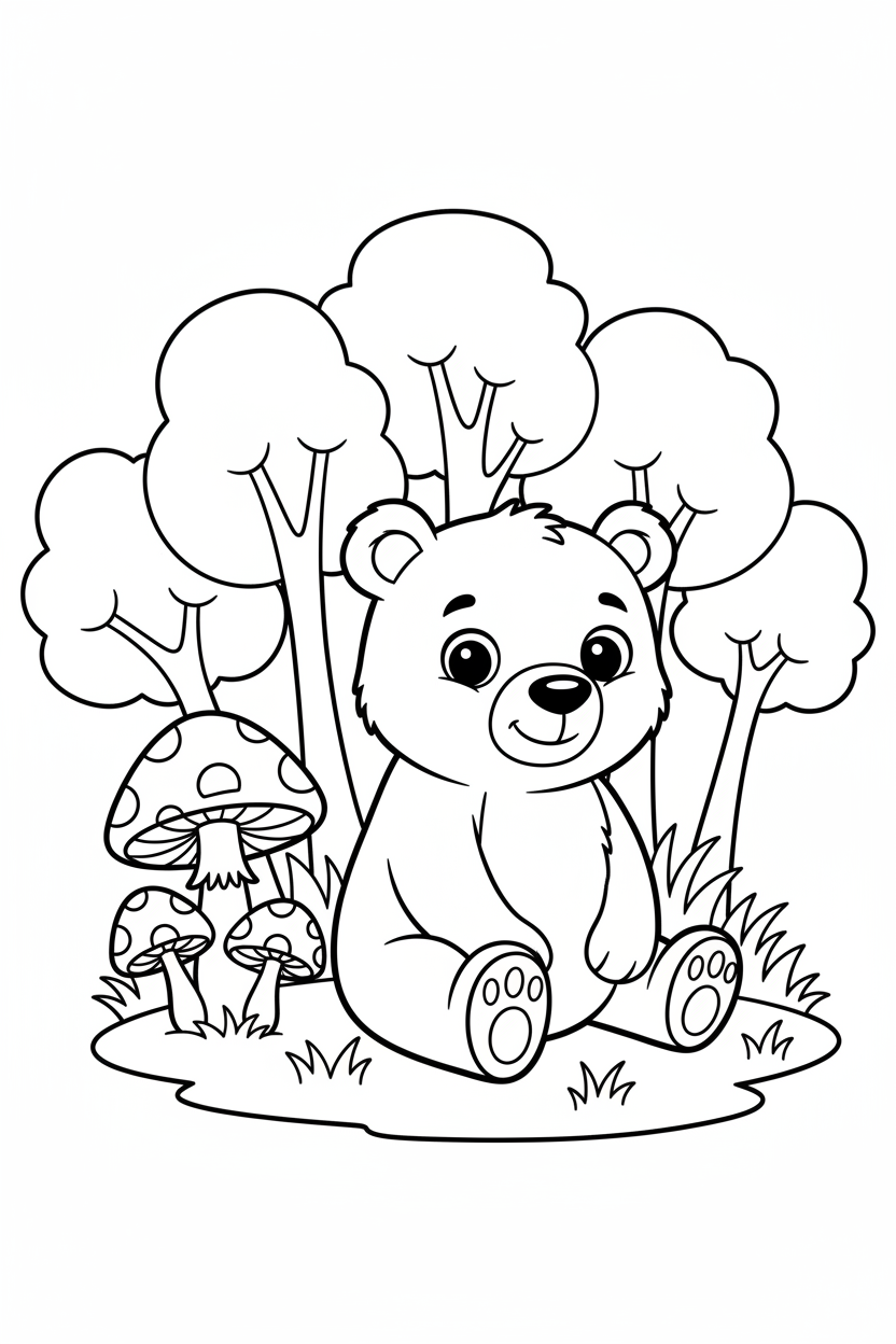 Bear coloring page