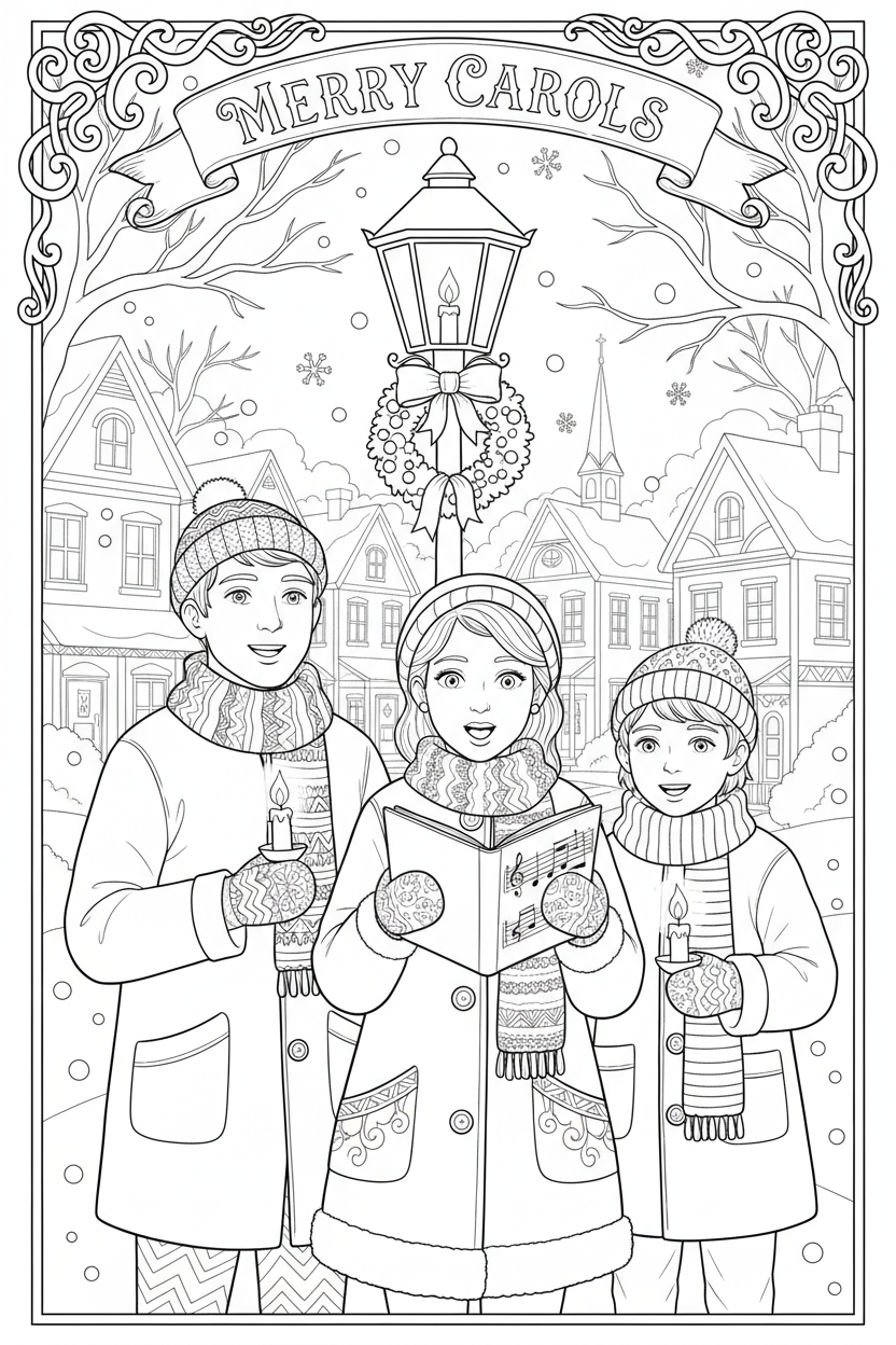Christmas Carolers Scene