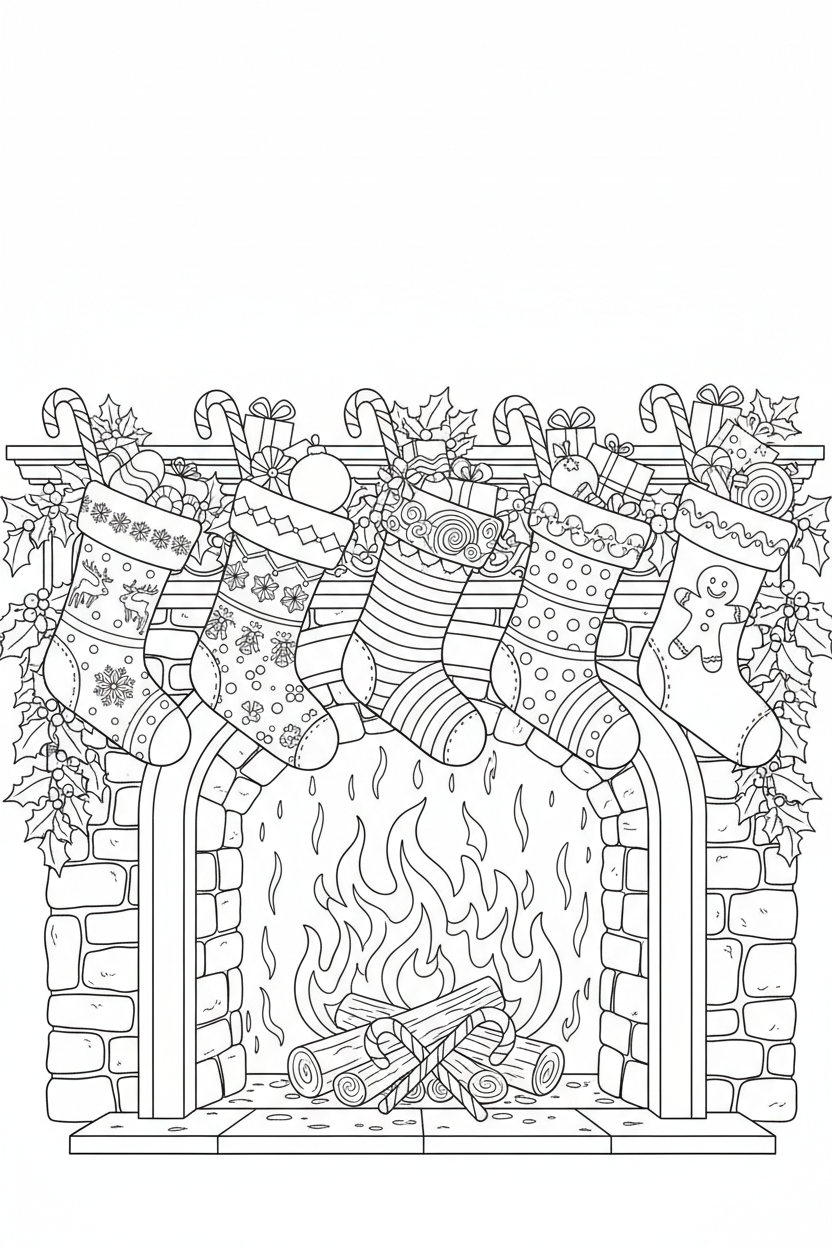 Christmas Stockings Scene