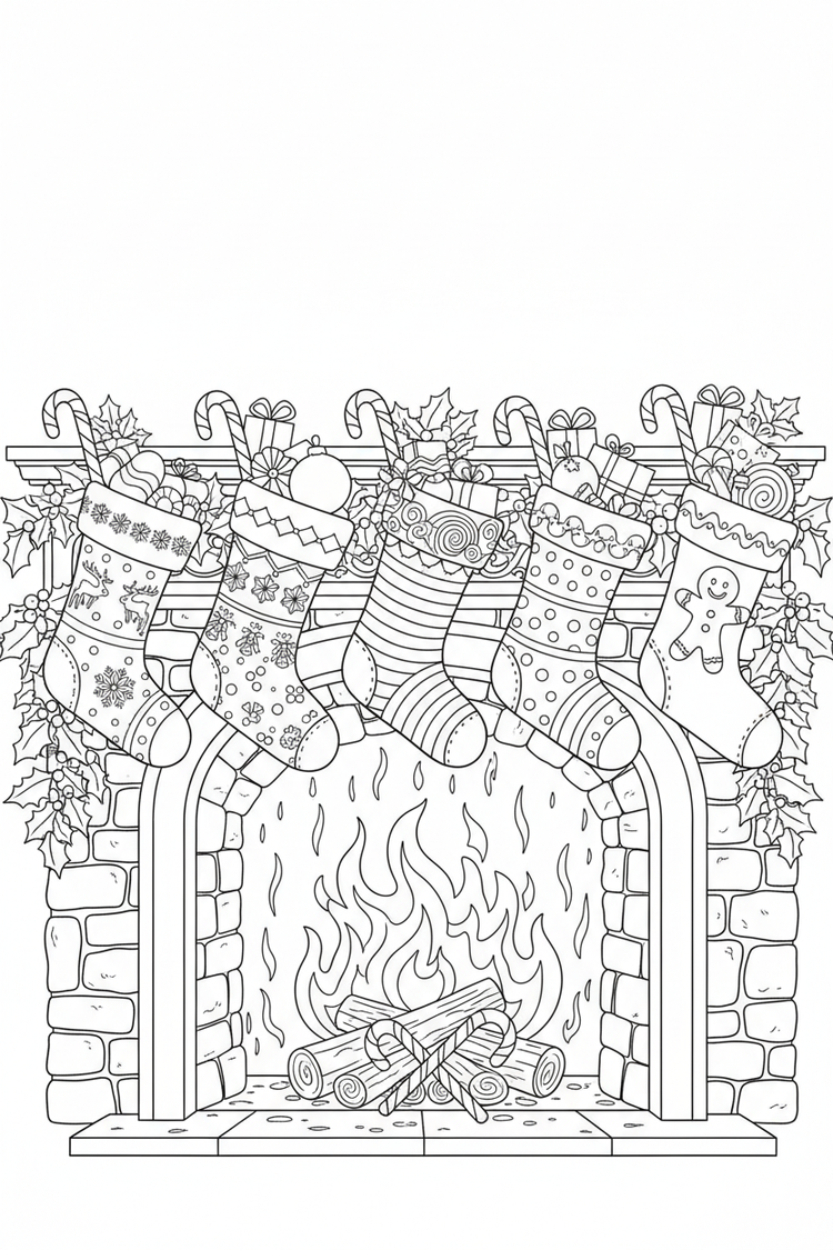 Christmas Stockings Scene