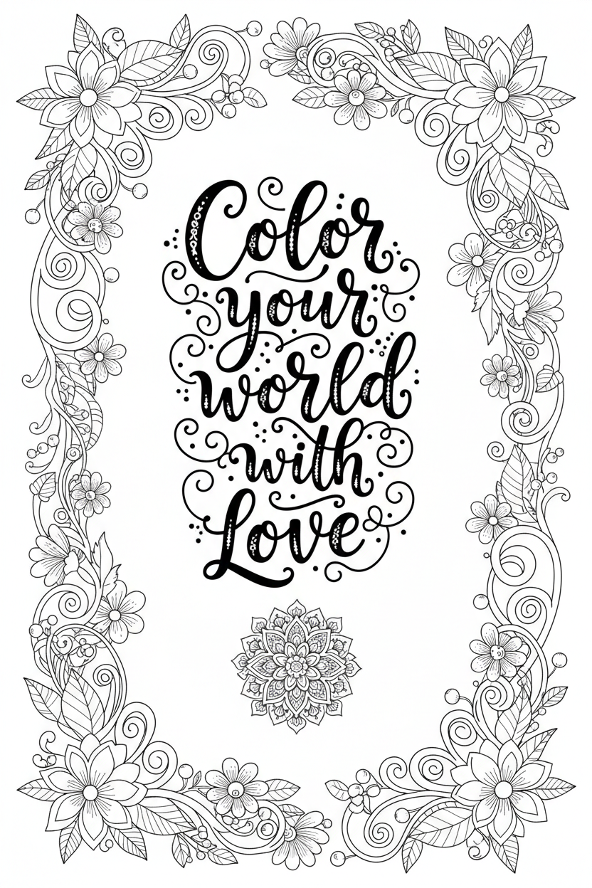 Color Your World Quote Page
