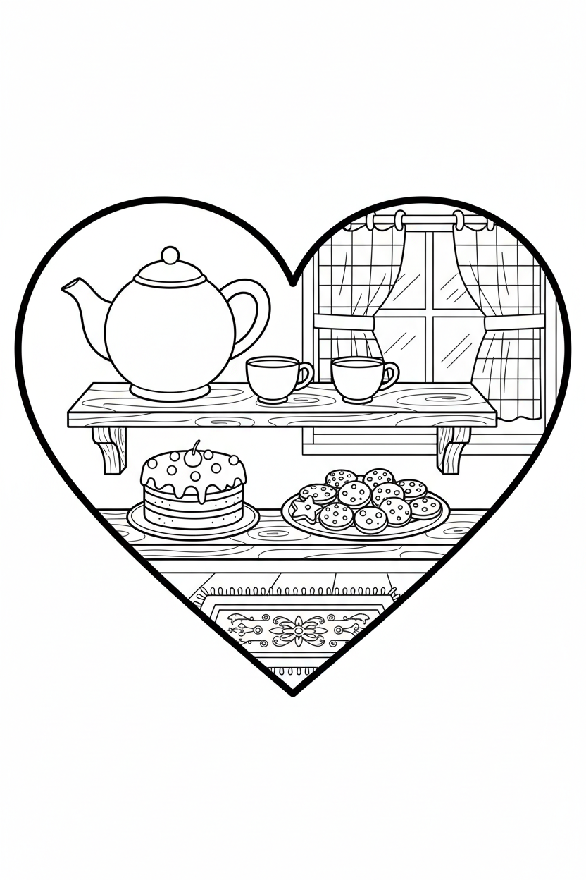 Cozy Kitchen Heart