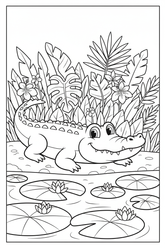 Crocodile Coloring Page