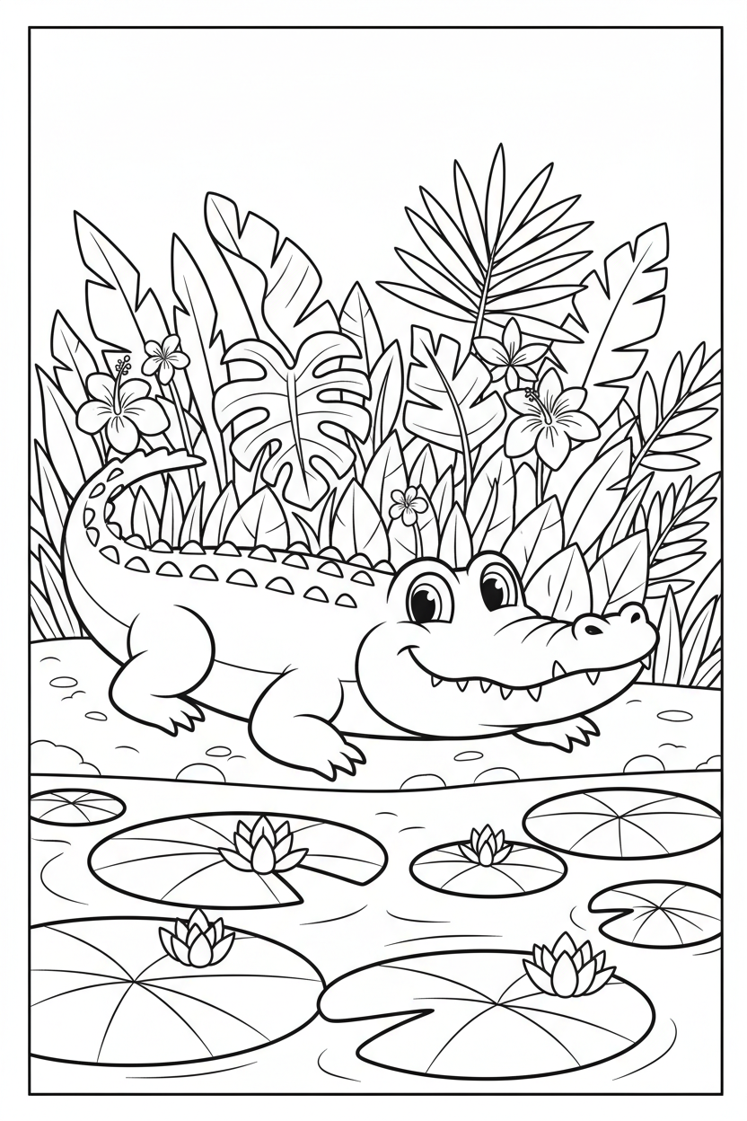 Crocodile Coloring Page