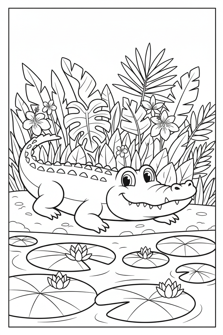 Crocodile Coloring Page