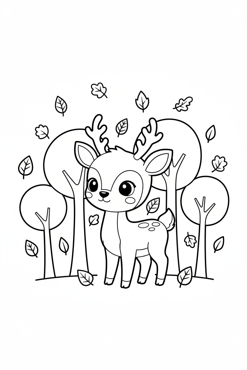 Deer coloring page