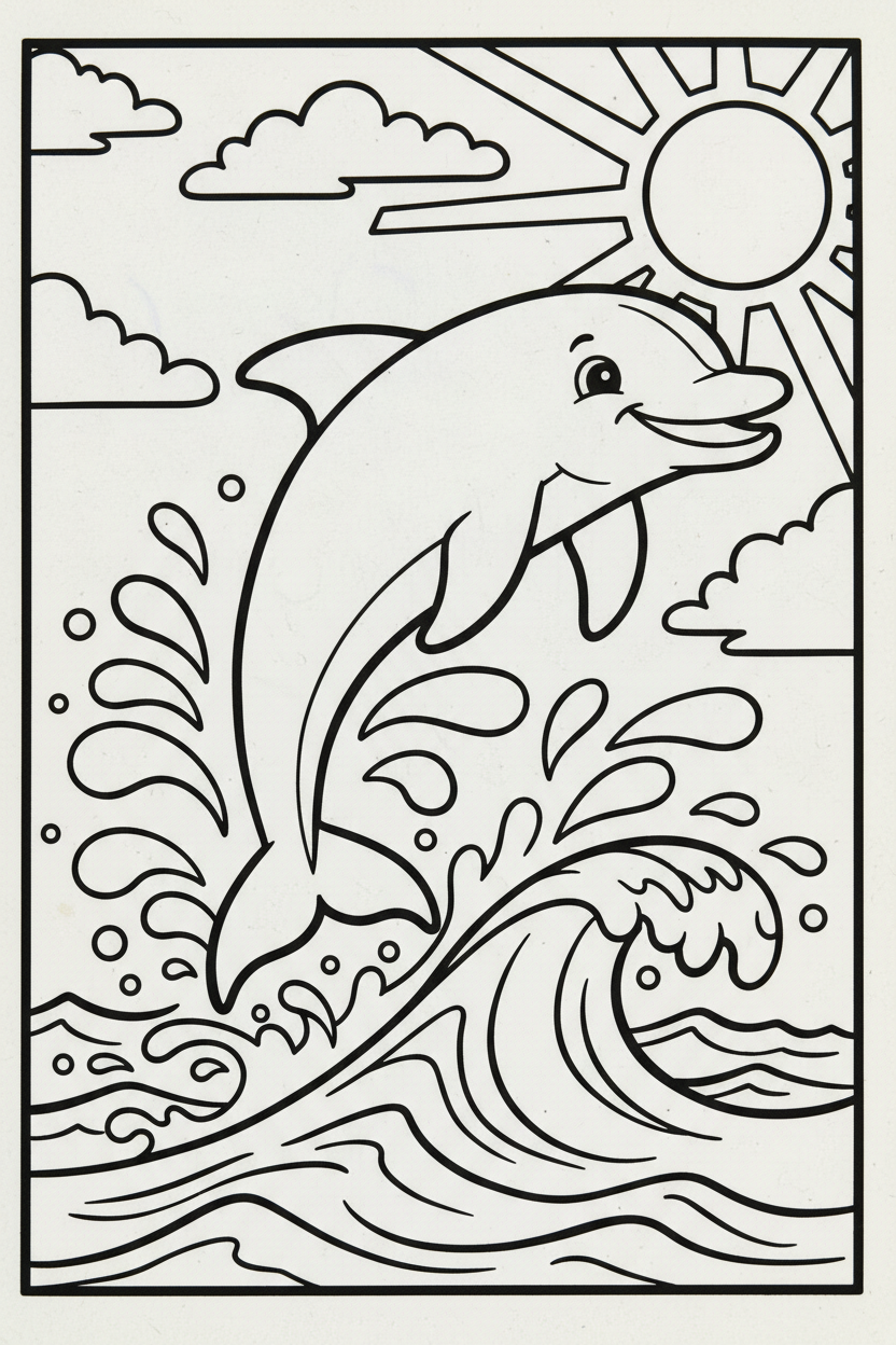 Dolphin Coloring Page