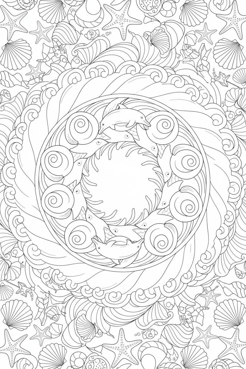 Dolphin Ocean Mandala