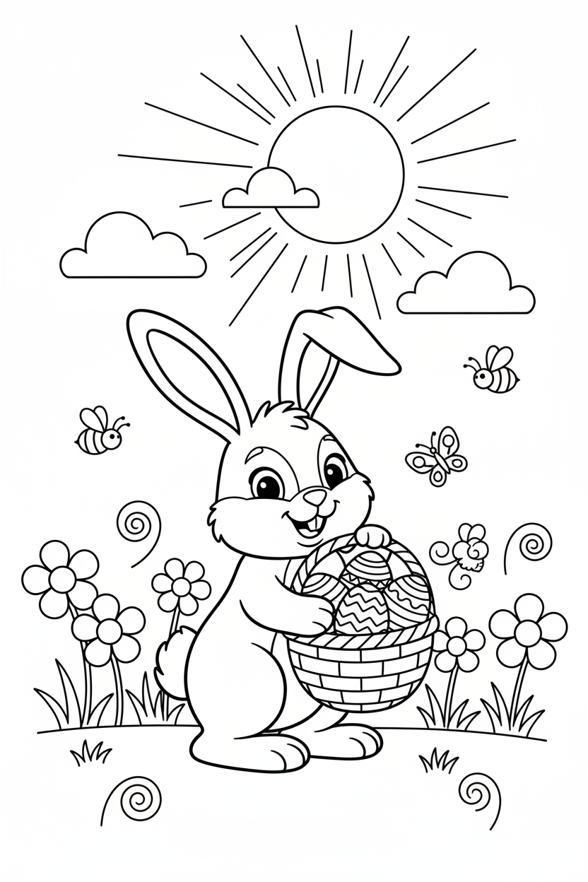 Easter Bunny Coloring Page