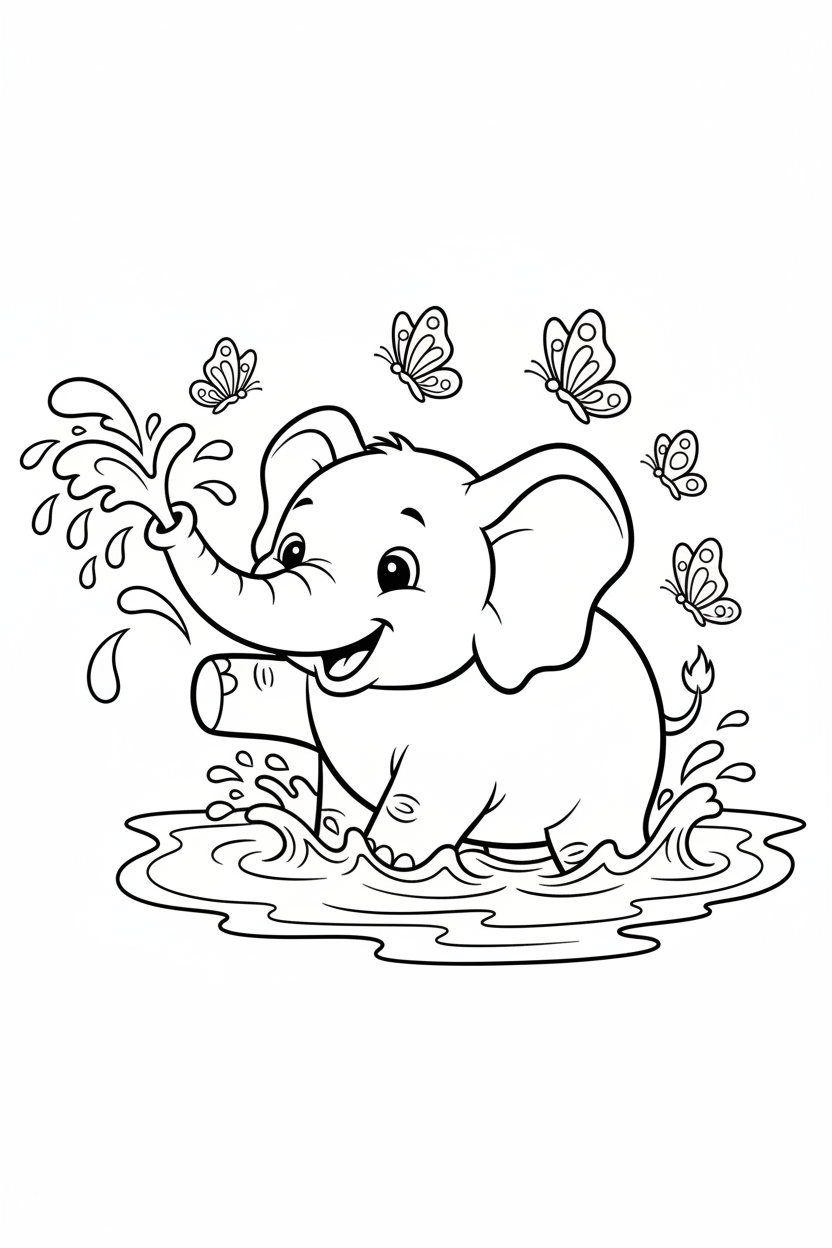 Elephant coloring page