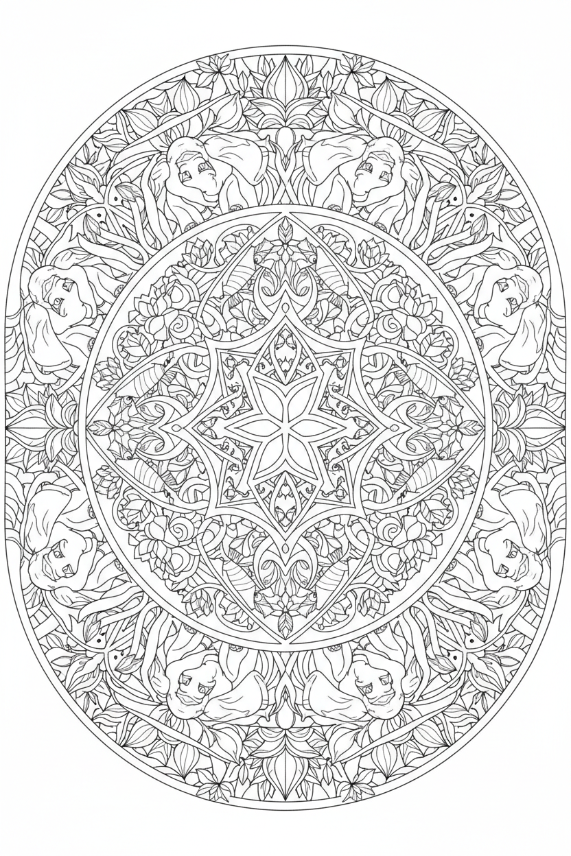 Elephant Lotus Mandala