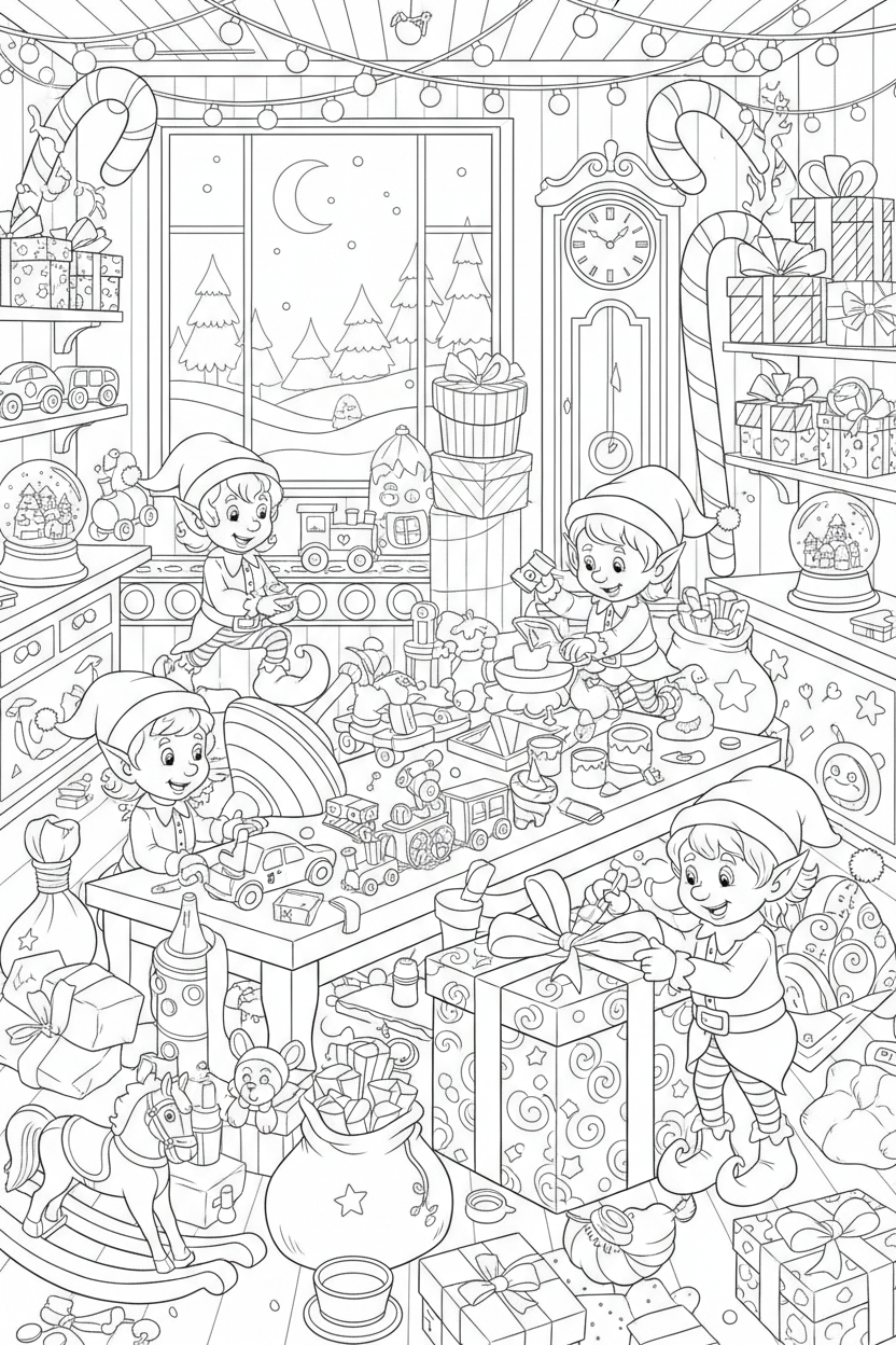 Elves Workshop Scene