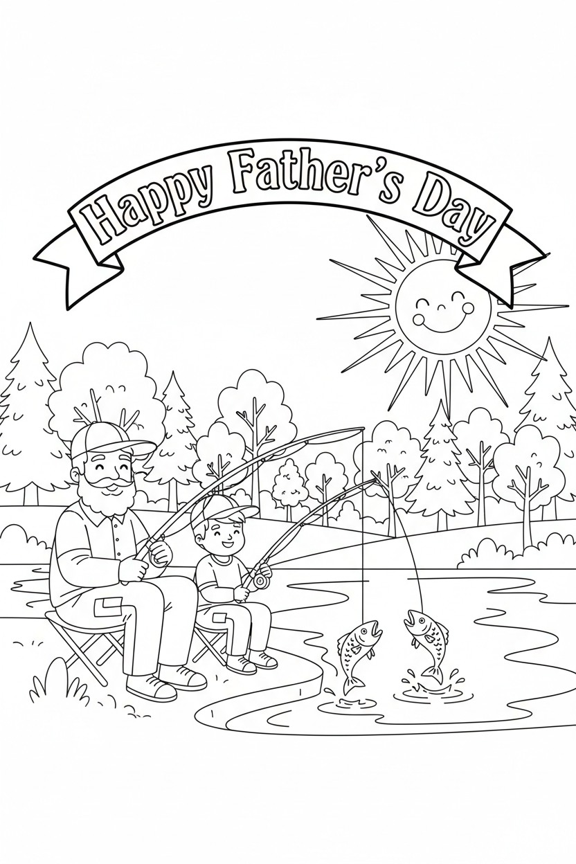 Father's Day Coloring Page