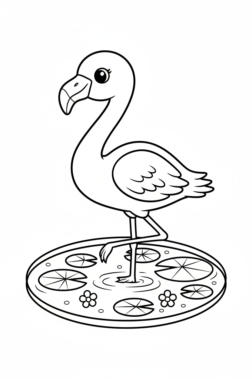 Flamingo coloring page