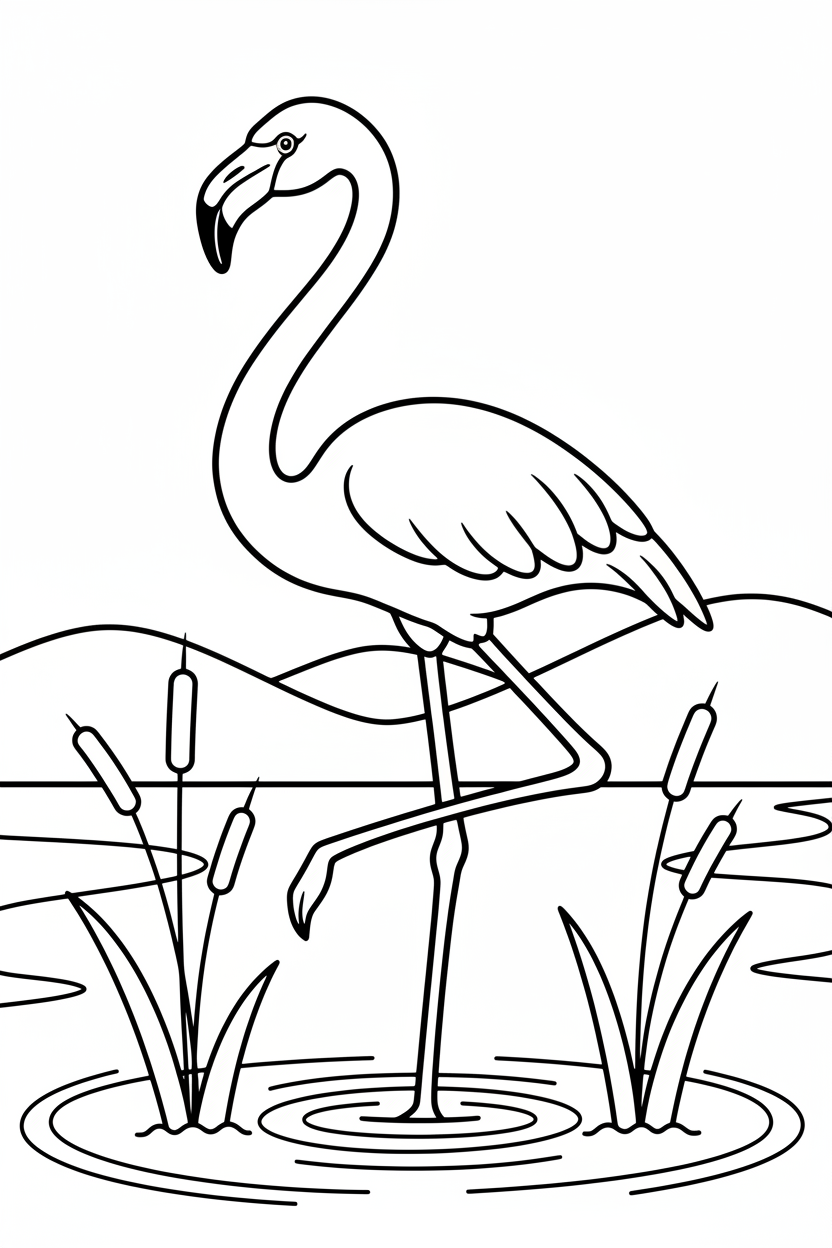 Flamingo Coloring Page