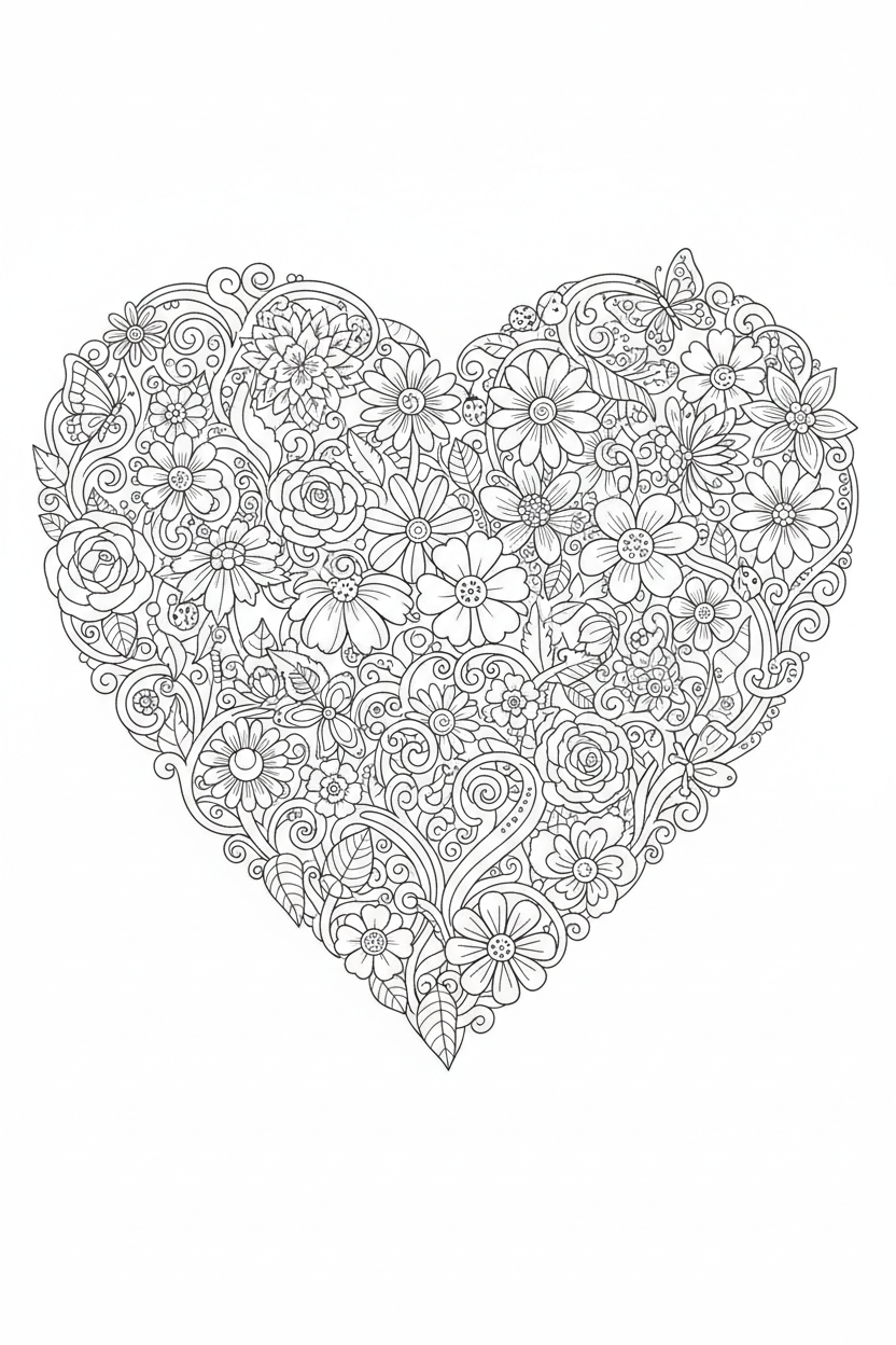 Floral Heart Garden