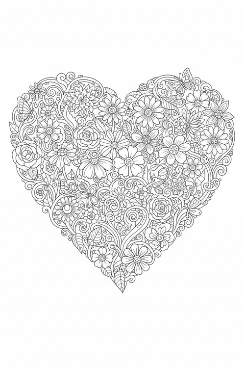 Floral Heart Garden