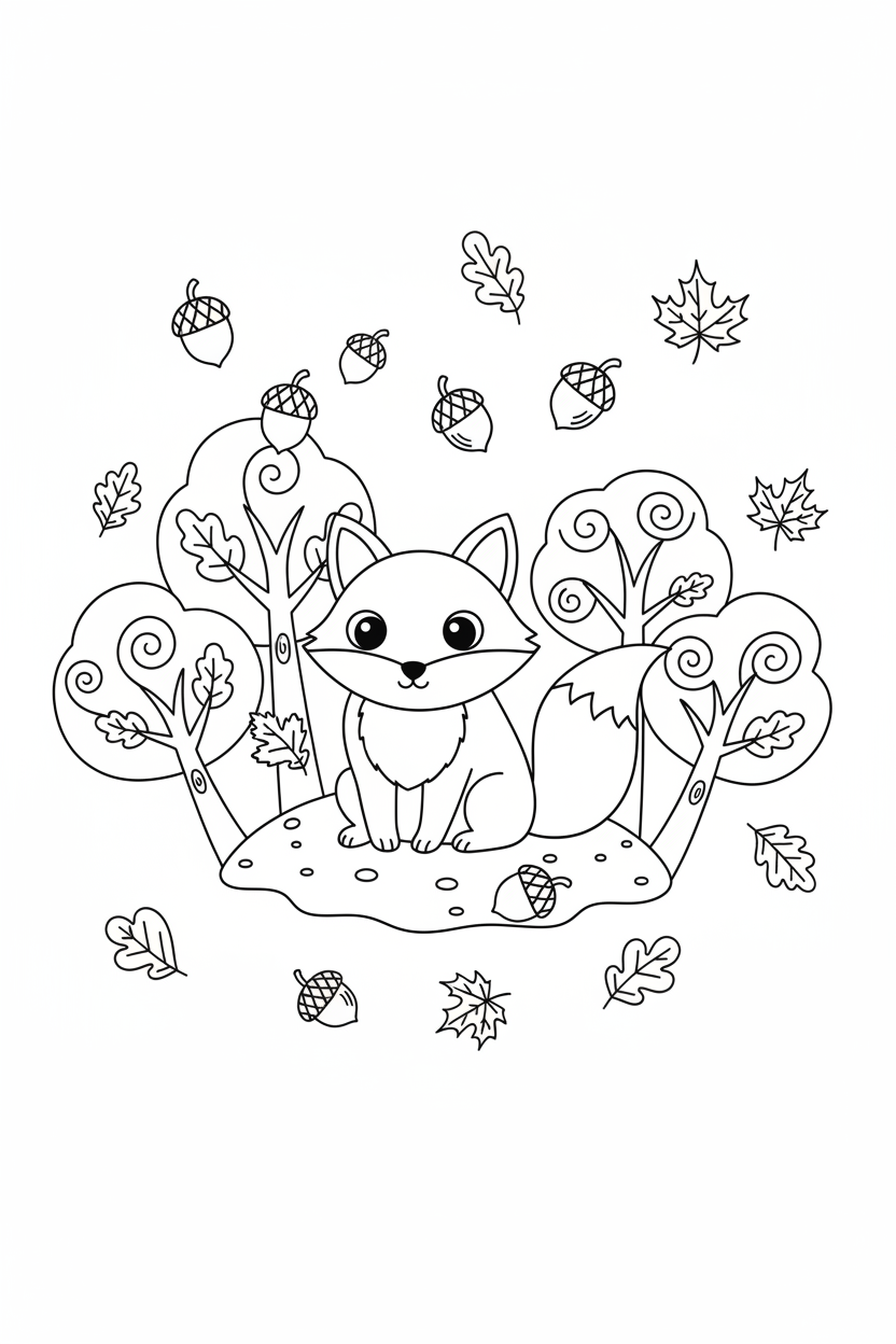 Fox coloring page