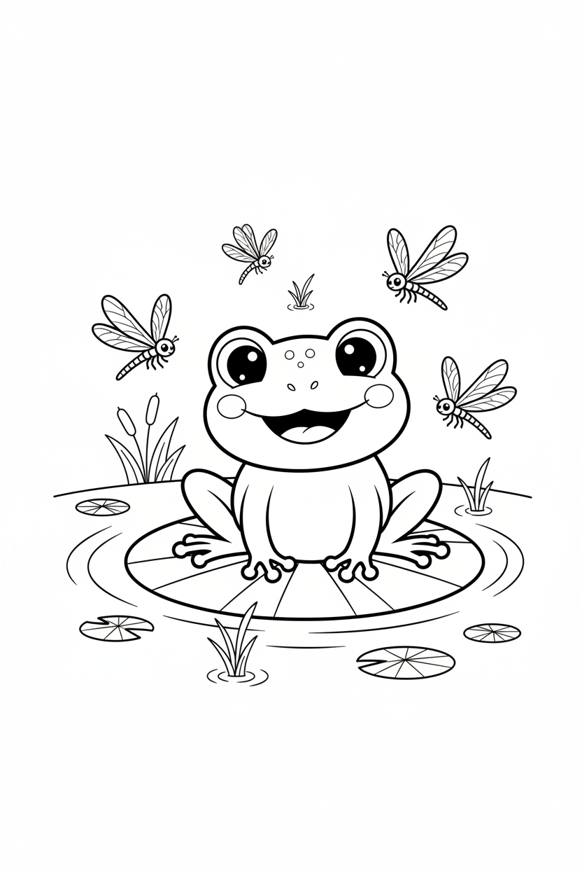 Frog coloring page