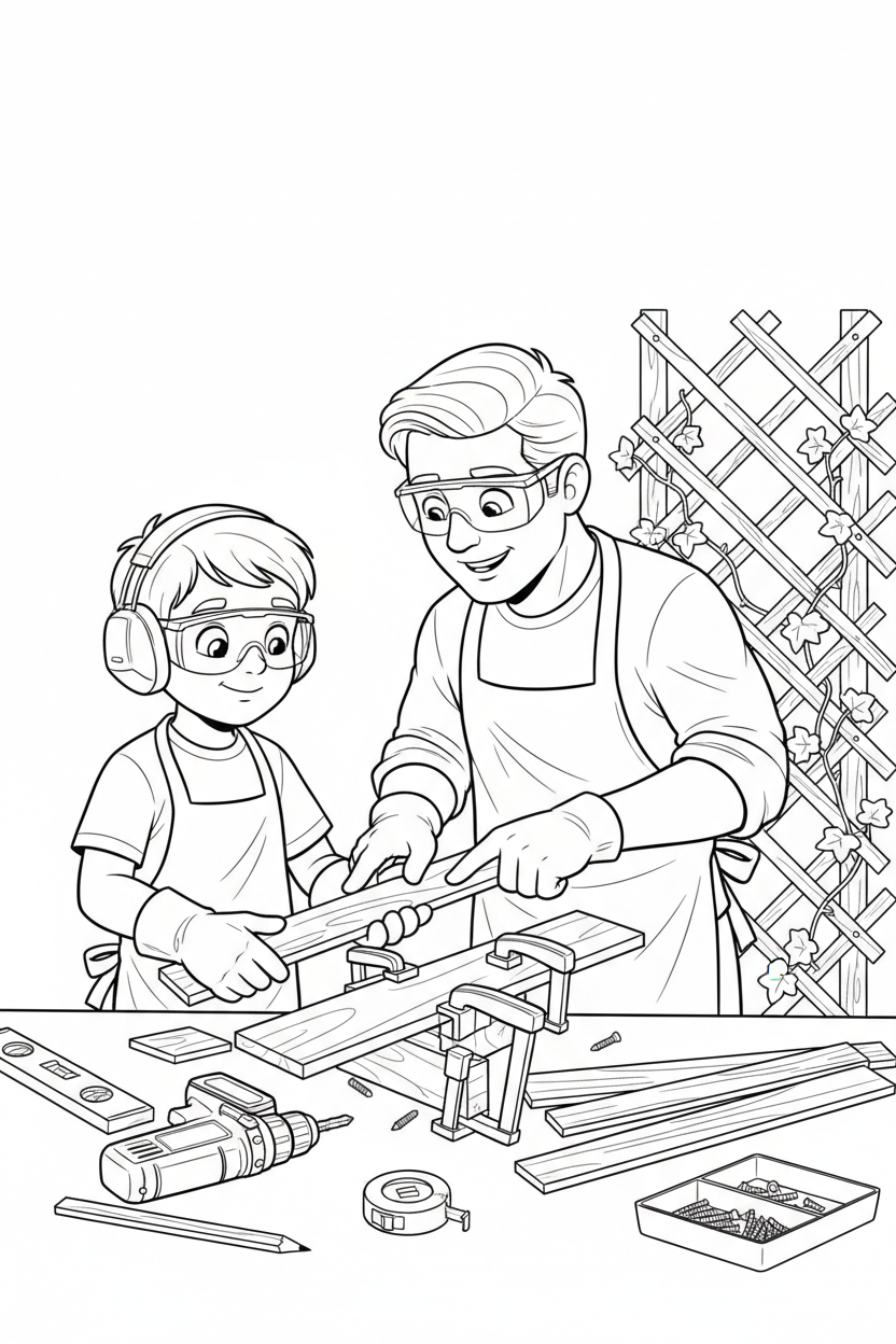 Garden-trellis project coloring page