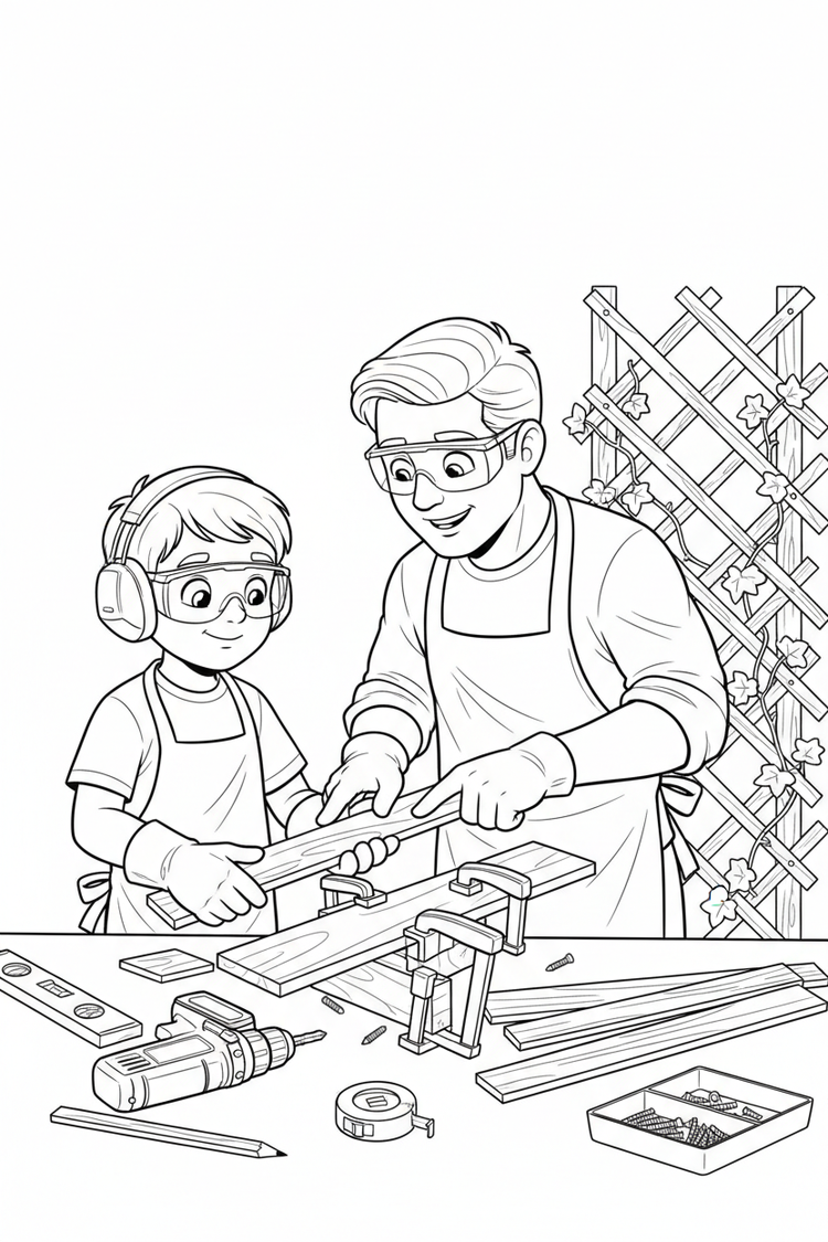 Garden-trellis project coloring page