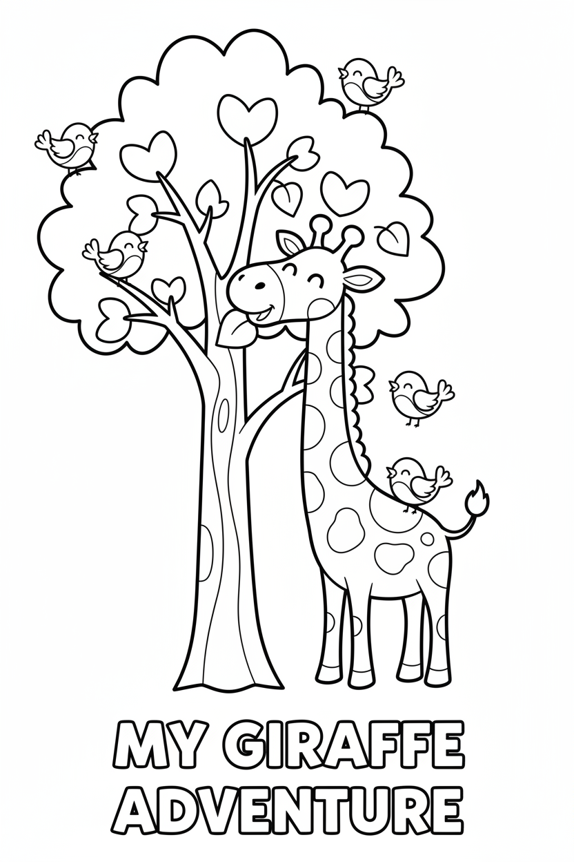 Giraffe coloring page