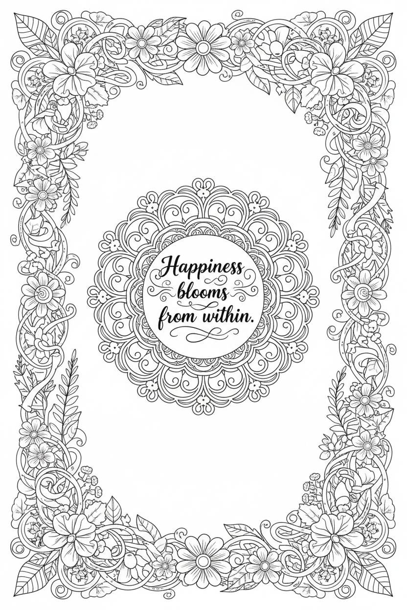 Happiness Blooms Quote Page