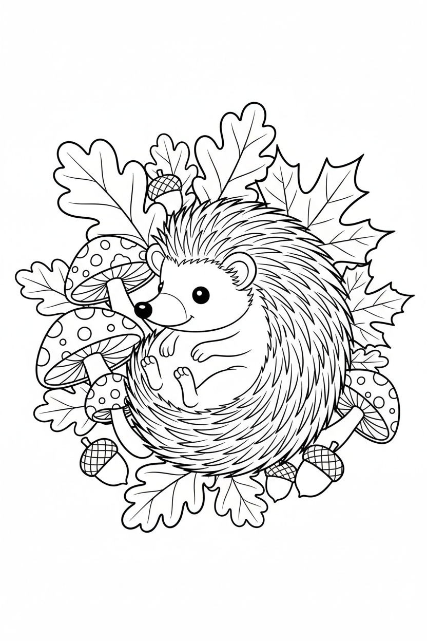 Hedgehog Coloring Page