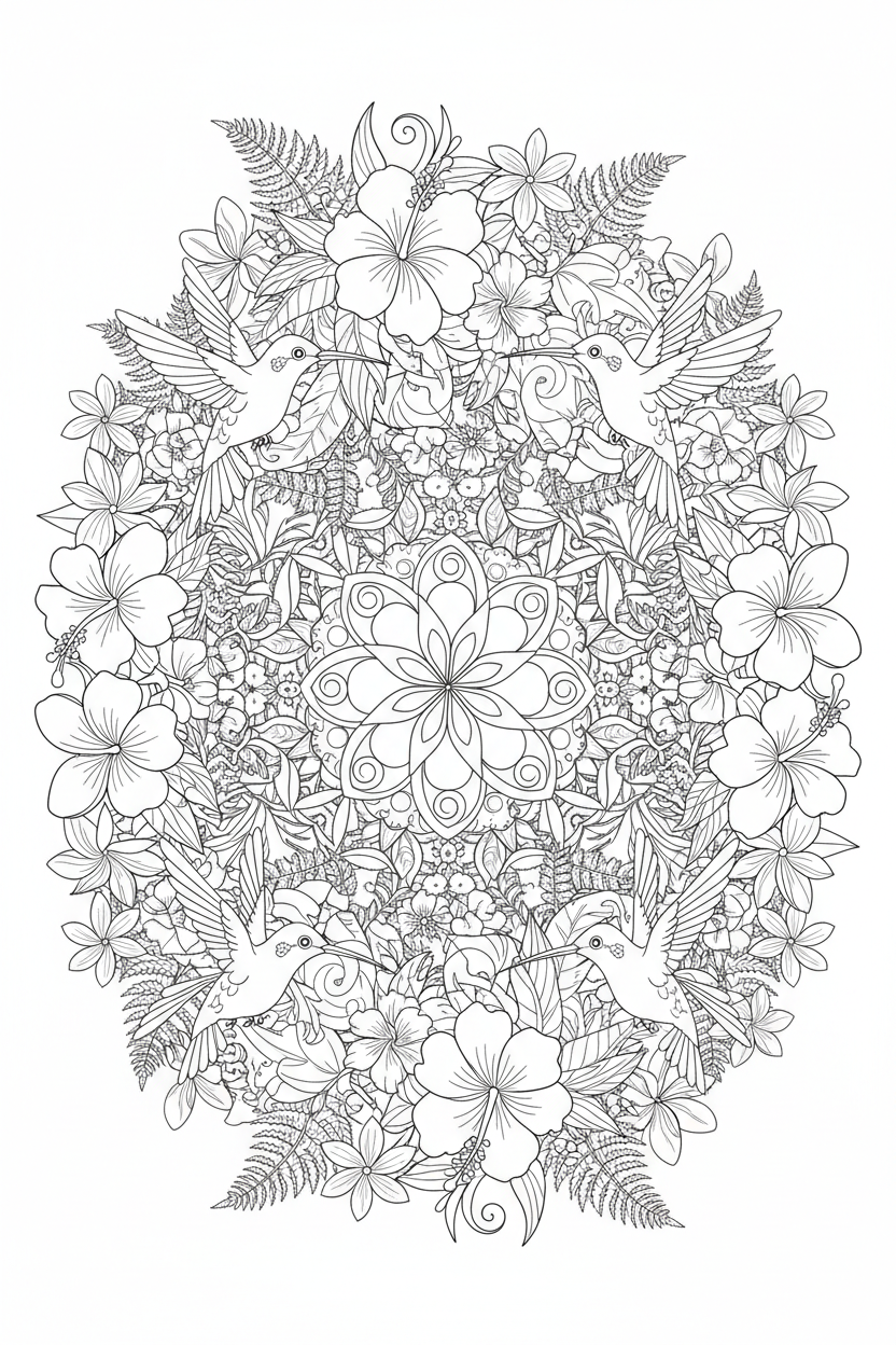Hummingbird Mandala