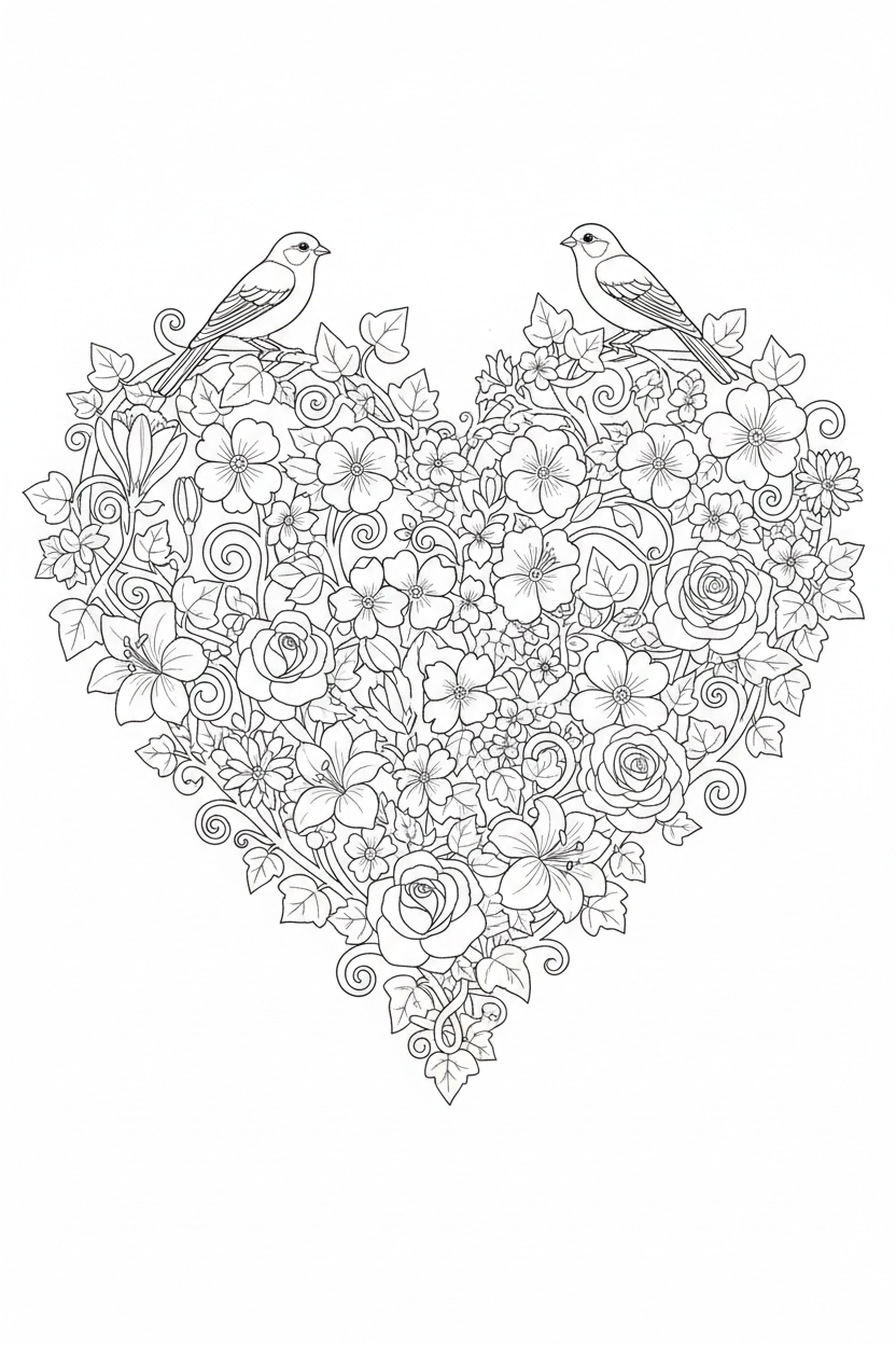 Ivy and Birds Heart