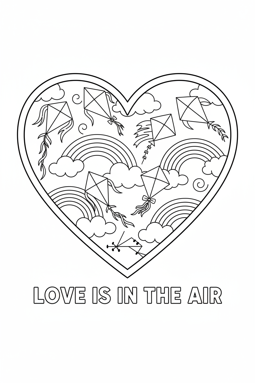 Kites and Rainbows Heart
