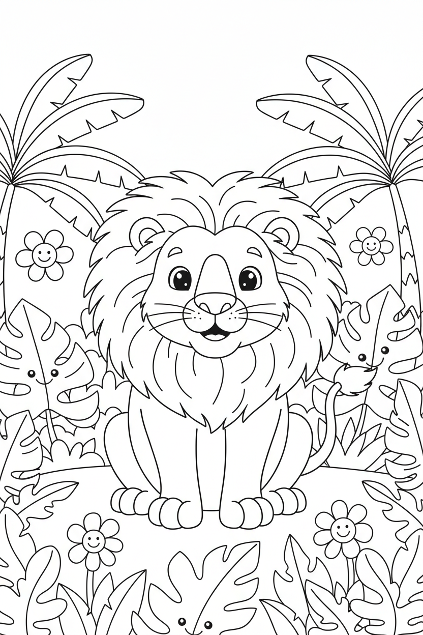 Lion coloring page