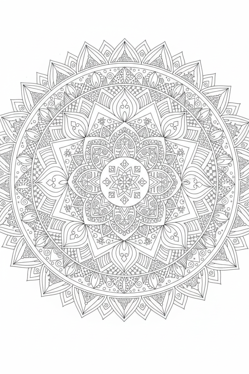 Mandala Coloring Page 1