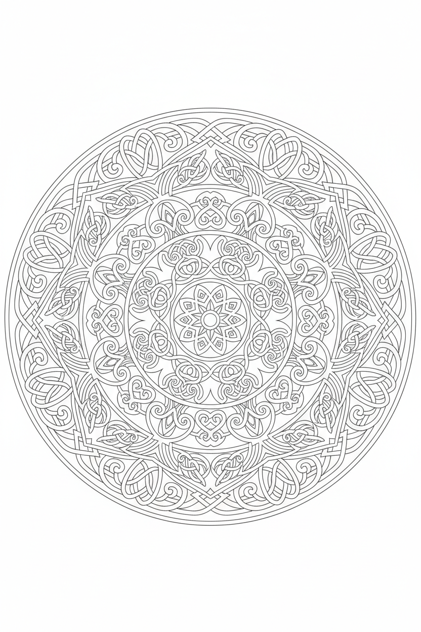 Mandala Coloring Page 4