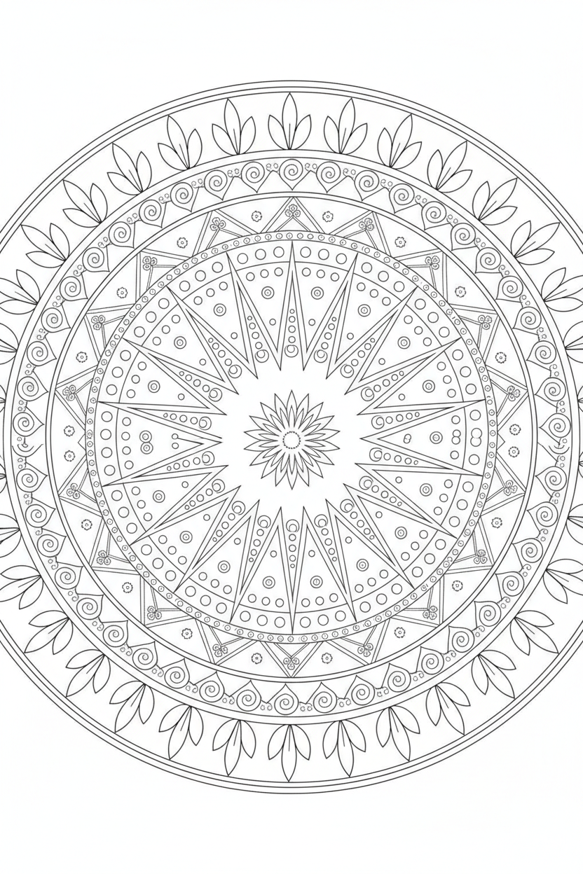 Mandala Coloring Page 6