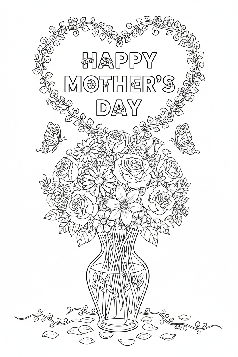 Mother's Day Coloring Page