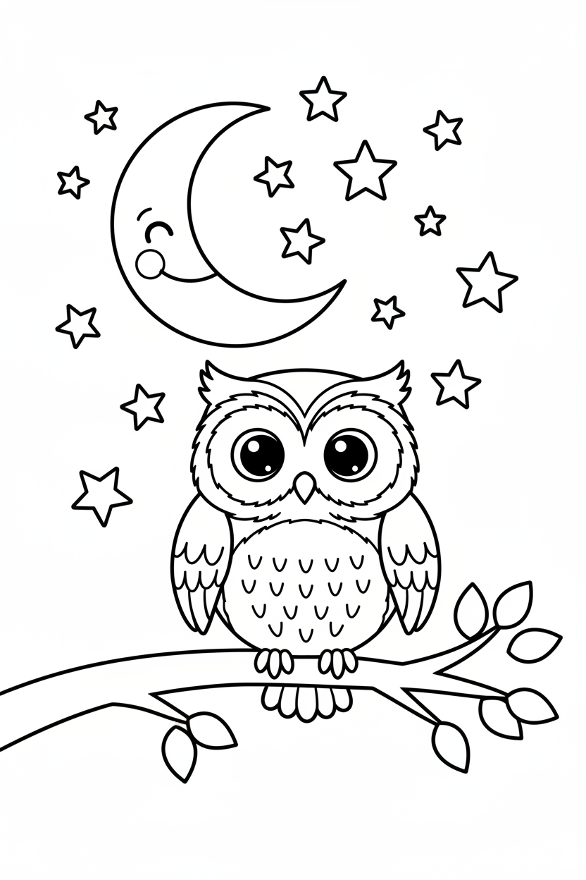 Owl coloring page