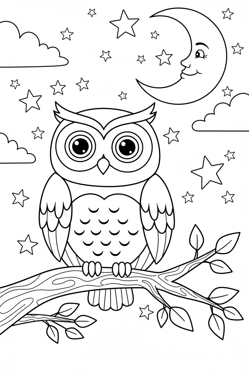 Owl Coloring Page