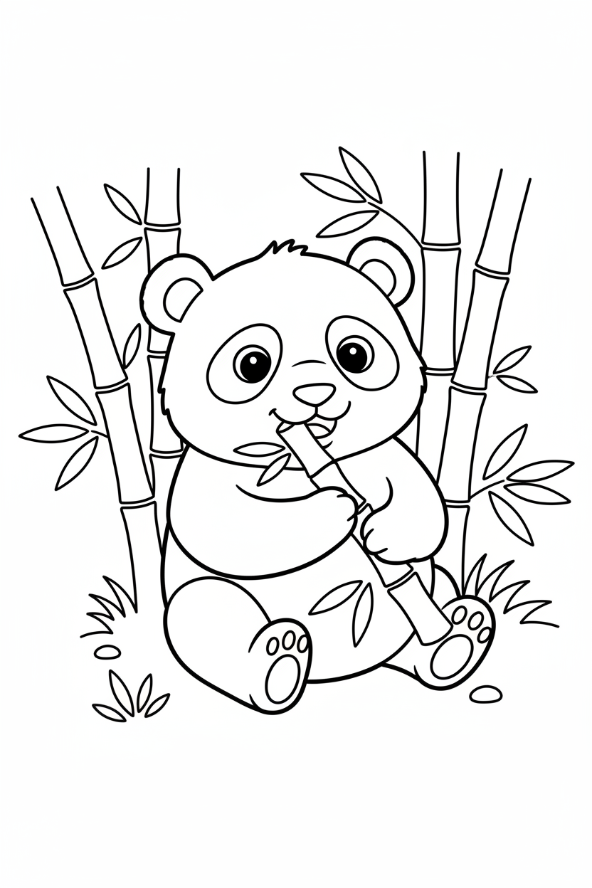 Panda coloring page