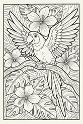 Parrot Coloring Page