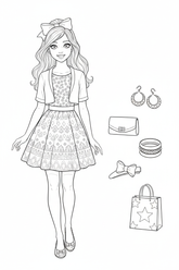 Party fashion coloring page