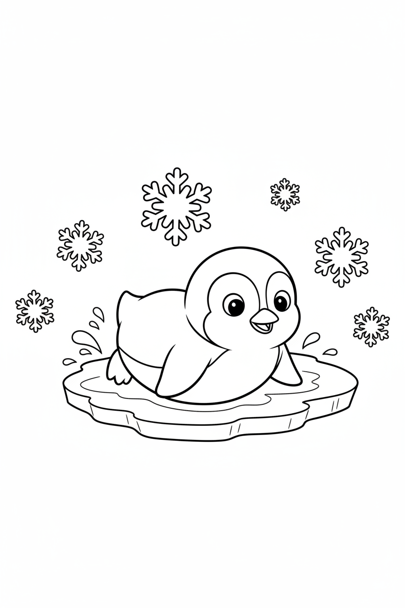 Penguin coloring page