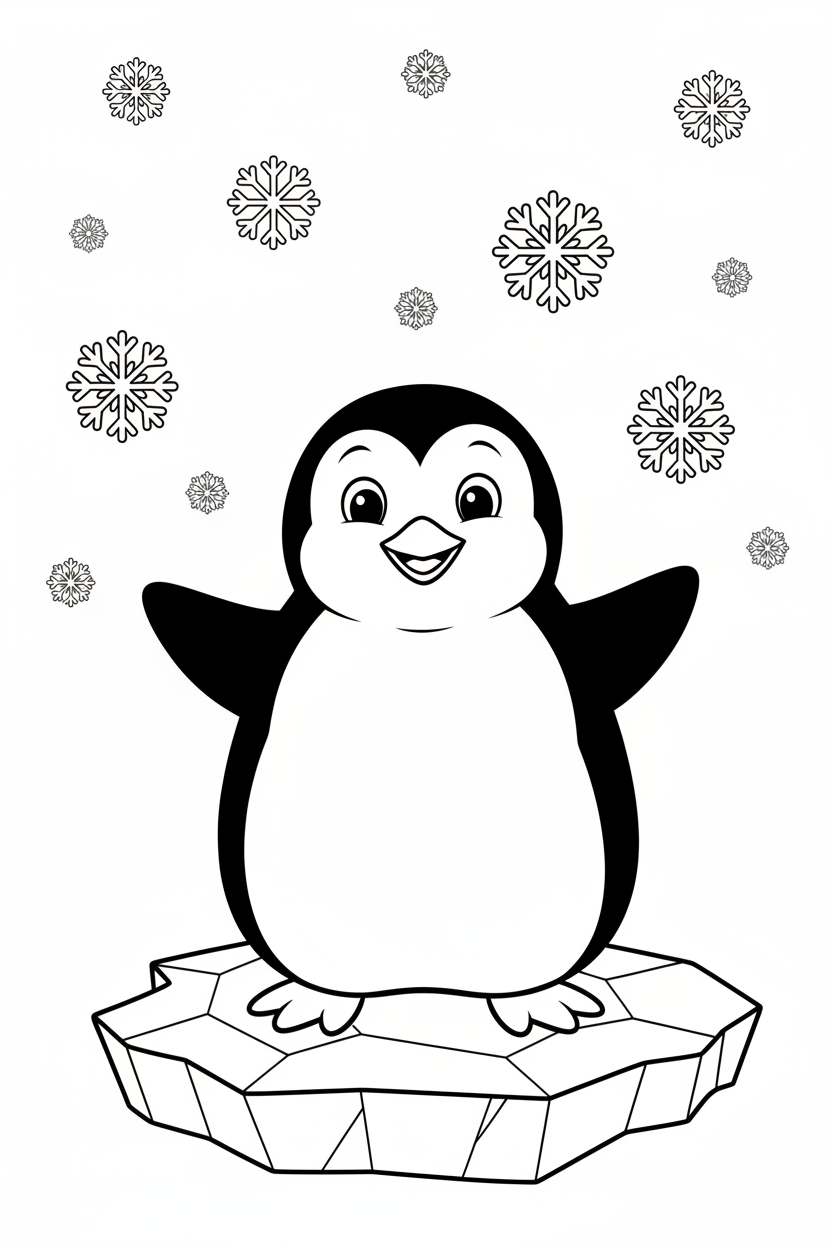 Penguin Coloring Page