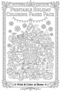 Printable Holiday Coloring Pages Pack Cover