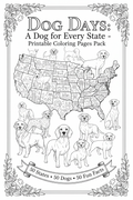 Printable Dog Days Coloring Pages Pack: A Dog for Every State