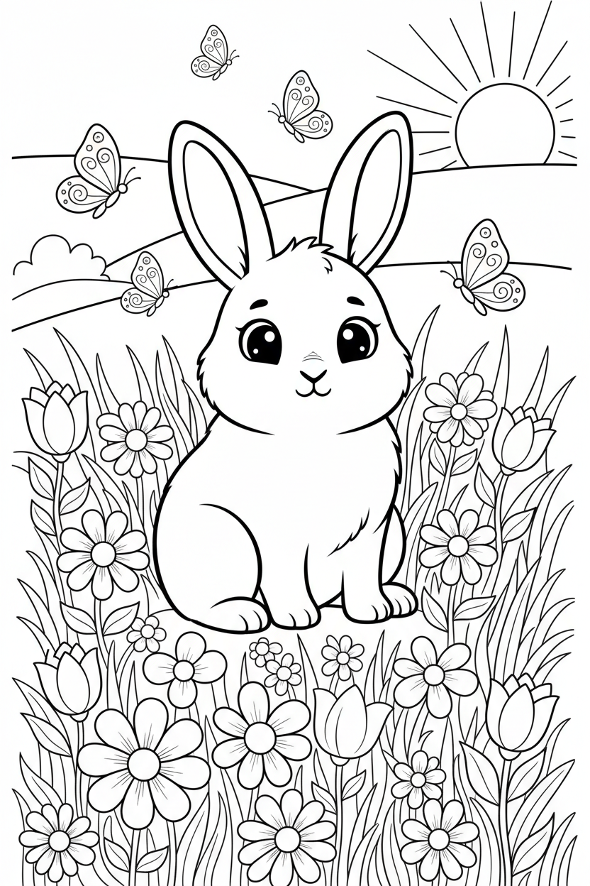 Rabbit Coloring Page