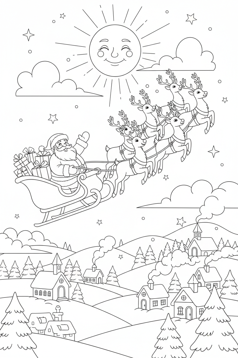 Santa Coloring Page