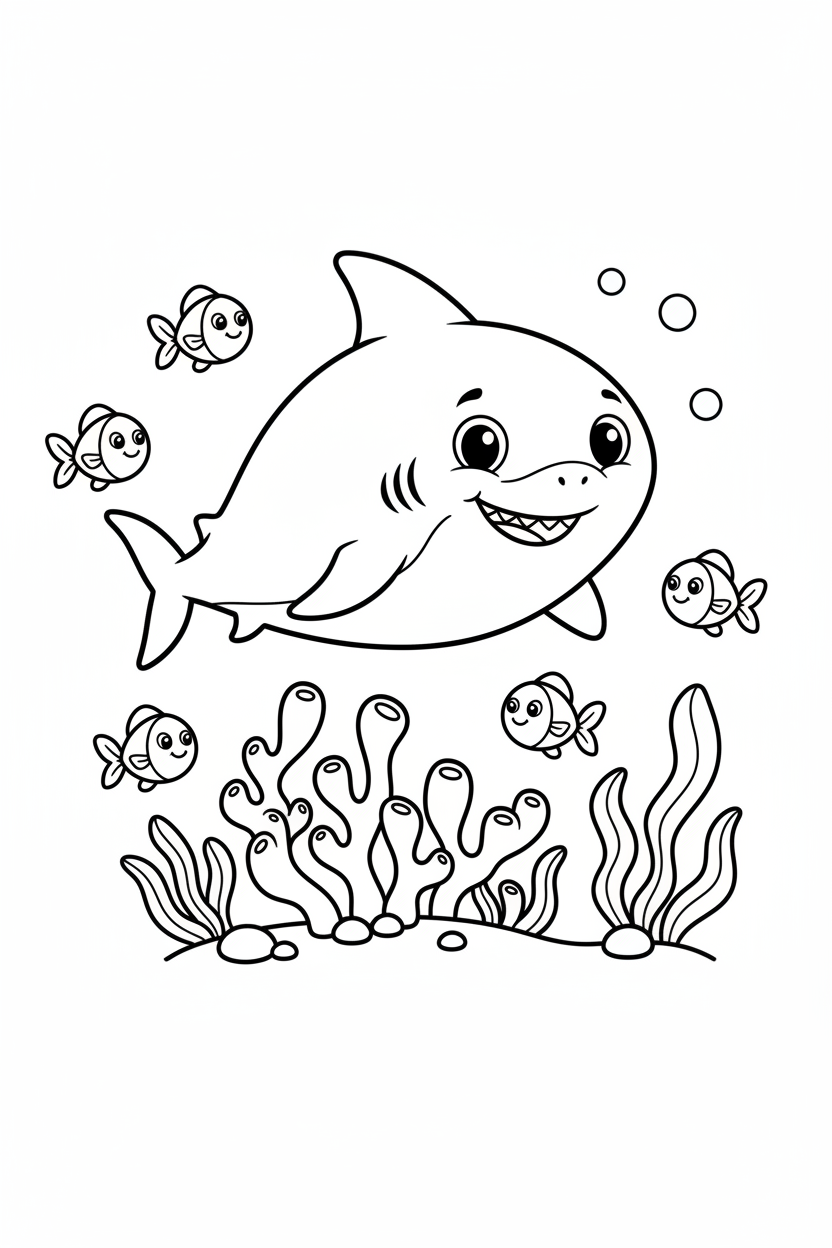 Shark coloring page