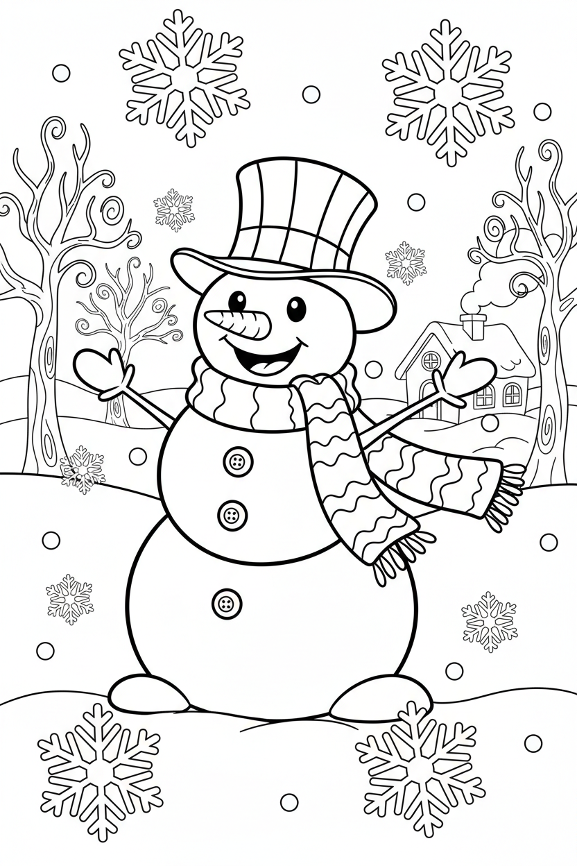 Snowman Coloring Page
