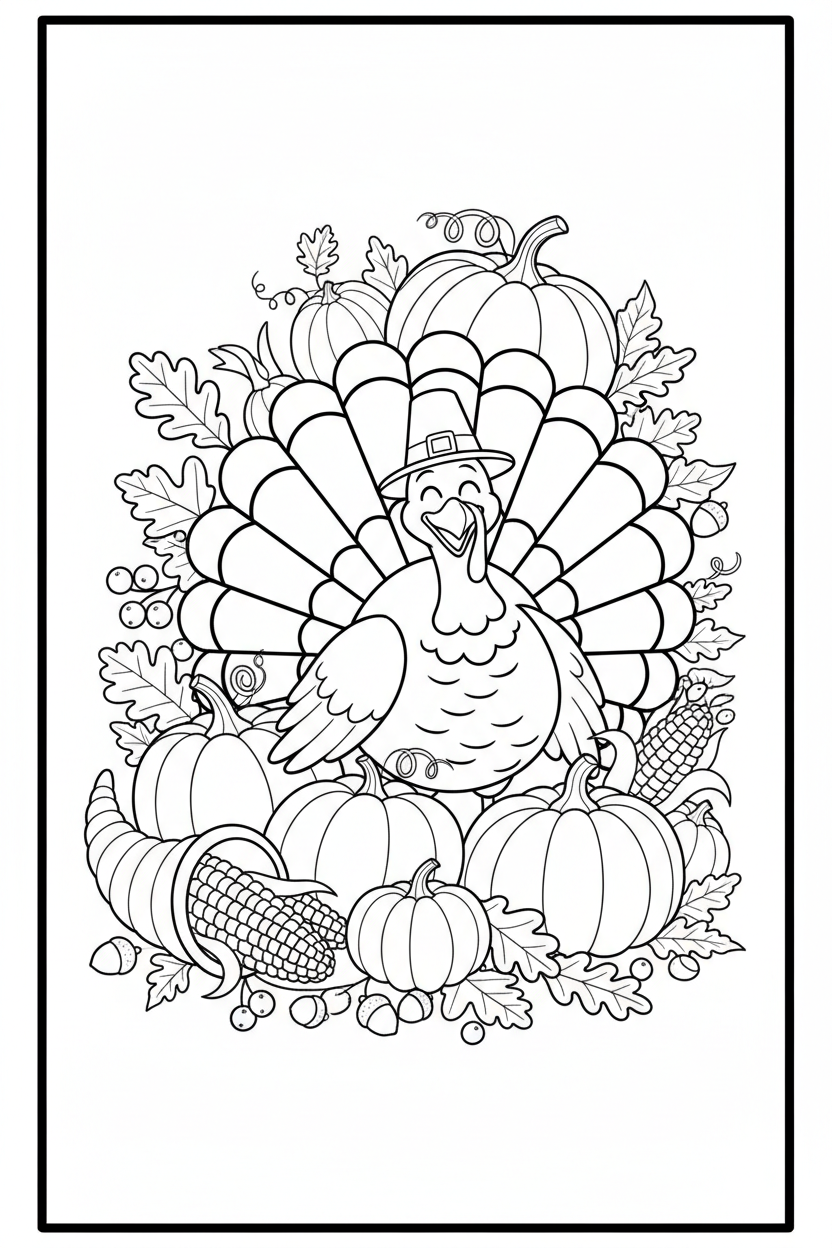 Thanksgiving Coloring Page